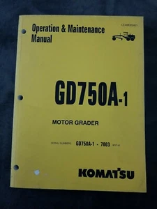 Komatsu GD750A-1 Motor Grader Operation & Maintenance Manual - Picture 1 of 4