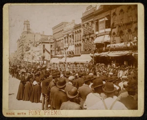 THEODORE ROOSEVELT? Parade ON HORSEBACK Musterfoto für PONY PREMO Kamera c1900 - Bild 1 von 3