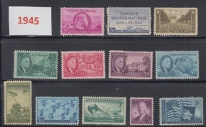 USA 1945 Full Year Commemorative MNH Stamps Set SC# 927-938 With 12 Stamps - Bild 1 von 1