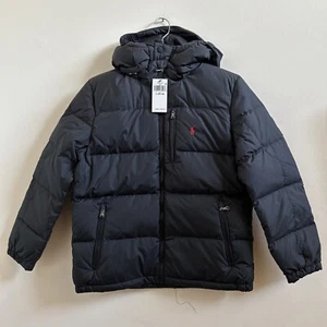 Polo Ralph Lauren Big Boys Water Repellent Jacket Black L 14/16 - Picture 1 of 7