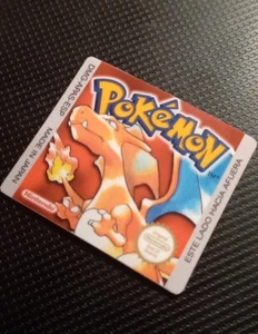 Etiqueta pegatina Pokemon Rojo - Recambio PAL ESP - Imagen 1 de 3