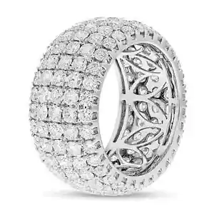 4 CT Round Moissanite Men's Full Eternity Wedding Band 925 Sterling Silver SZ 11 - Picture 1 of 3