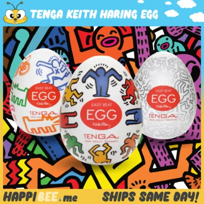 TENGA EGG🍯KEITH HARING Masturbador Masculino Stroker🐣Bolsillo Coño Vagina Juguete Sexual Foto 1 de 4