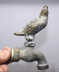 Vintage Bird Bronze Faucet Utility Outdoor Garden Plumbing Antique Decor Brass - Picture 1 of 9