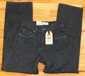 Levi's 550 Boys Black Relaxed Tapered Leg Jeans Size 14 Slim 25x26 J715 - Picture 1 of 3