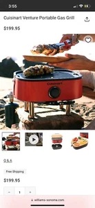 Cuisinart Venture PORTABLE GAS GRILL Propane Fuel Barbecue PICNIC BBQ - Picture 1 of 7
