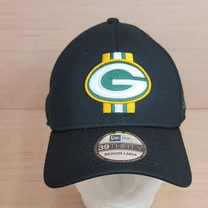 Green Bay Packers New Era 39THIRTY Black FlexFit Cap Size Medium/Large Hat - Picture 1 of 7