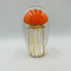 5" Pacific Coast Orange Satava Qualle - signiert & nummeriert Briefbeschwerer - Bild 1 von 11