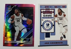 2019-20 Panini Jae Crowder Memphis Grizzles Lot Pink Refractor Red Foil - Picture 1 of 7