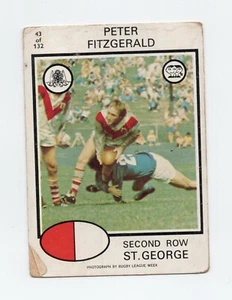 1975 Nrl Rugby League Scanlens (43) Peter FITZGERALD St. George - Picture 1 of 2