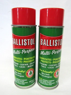 Lote de 2 - Ballistol lubricante de aceite multiusos y limpiador de pistola lata de aerosol de 6 oz Foto 1 de 4