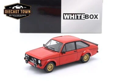 Ford Escort MK2 RS 2000 1977 (rojo) diecast caja blanca 1/24 Foto 1 de 3