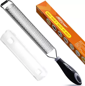 Lemon Zester Hand-Held Stainless Steel Food Grater - Fine Shredder Tool - Picture 1 of 12
