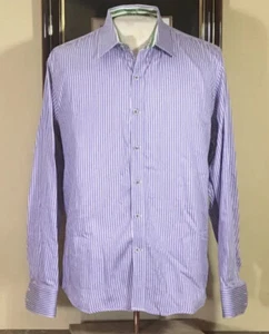 Robert Graham X  Mens Long Sleeve Button Front Purple Striped XL - Picture 1 of 9