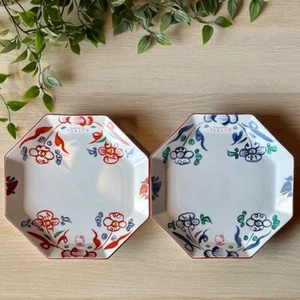 Sanrio Hello Kitty x Bakuzan gama Octagonal Plate 8.7in/22cm Plate Japan New - Picture 1 of 8