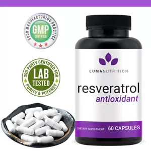 Luma Nutrition High Purity Resveratrol Kapseln - Resveratrol-Ergänzung - Bild 1 von 12