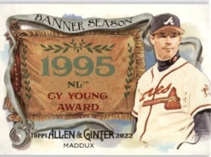 GREG MADDOX 2022 Topps Allen & Ginter Banner Seasons #BS-26 Braves HOF - Picture 1 of 2