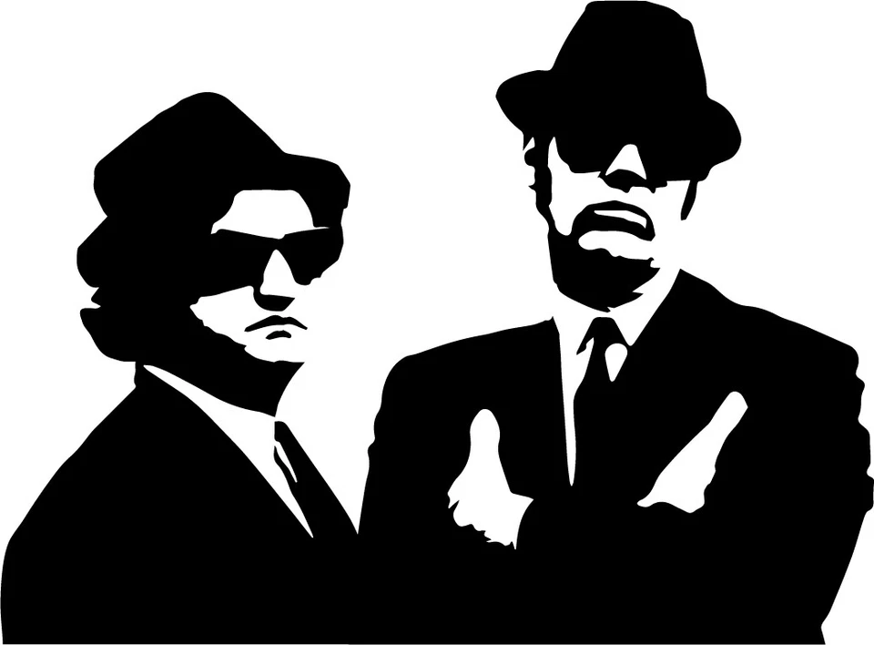 Blues Brothers posing vinyl decal sticker SNL John Belushi Dan Aykroyd