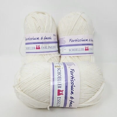 Hilo Fortissima Calcetín Lana Nylon Blanco 50 gr 3 madejas Schoeller Esslinger Ysock Foto 1 de 4