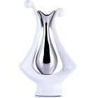 Abstract Ceramic Vasemodern Vasewhite And Silver Vase Modern Home Decor Vase ...