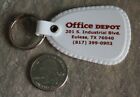 Office Depot Office Supply Store Euless Texas White Keychain Key Ring #32812