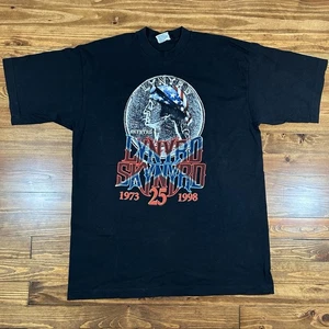 Vintage Lynyrd Skynyrd 1973-1998 25 Year Concert Tour Tee T-Shirt Black Size XL - Picture 1 of 14