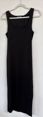 Maxi Vestido ceñido al cuerpo 'Sincerely Jules' Para Mujer Pequeño Negro Abertura Lateral Cuello Redondo Foto 1 de 4