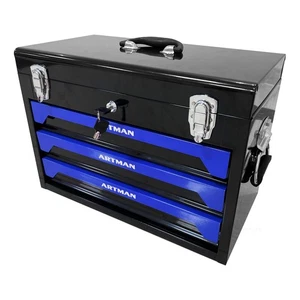 Caja de herramientas de acero portátil multifunción de 20"" con 3 cajones, 4 capas de herramientas con mango - Imagen 1 de 13