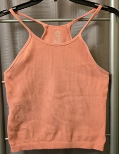 Sunzel Damen geripptes pfirsichfarbenes Tanktop Medium - Bild 1 von 4