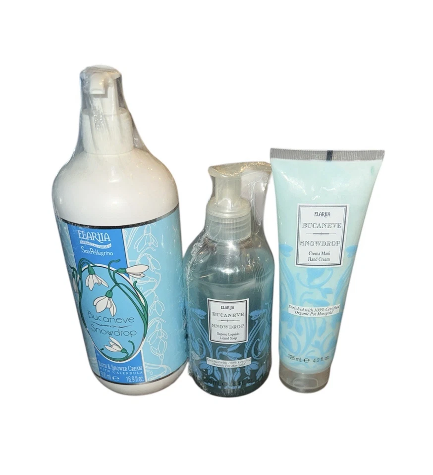 Lote Jabón Líquido Gota Nieve Perlier Elariia Bucaneve, Crema de Manos y Lavado Nuevo (3) Foto 1 de 1