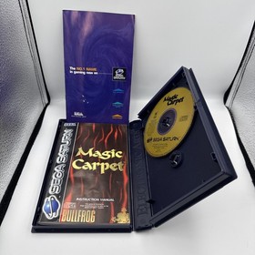 Magic Carpet Sega Saturn W/Manual Retro PAL 1996 GOOD CONDITION