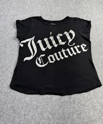 Juicy Couture черный XL женщин Sleepwear Baby рукава рубашка серебряный текст - Изображение 1 из 4