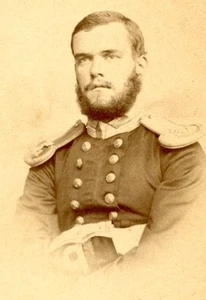 CDV NAVAL OFFICER UNIFORM SAILOR British NAVY Bavasolo Photograph Jaimaca ? - Picture 1 of 3