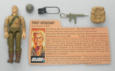 1983 Mail Away Duke v1 Figure G.I. GI Joe 3.75 ARAH *Complete w/o Flag Sticker - Image 1 of 4