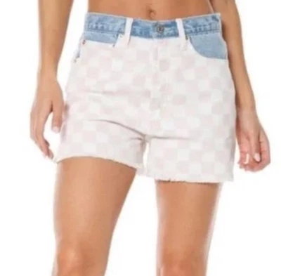 Combo a cuadros Juicy Couture Western corto lavado claro talla 26 nuevo con etiquetas $89R Foto 1 de 4