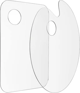 2 Confezioni 11,8 X 7,9 Pollici Tavolozza Pittura Acrilica con Foro Pollice Pallet Vernice Trasparente, - Foto 1 di 12