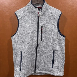 Suéter Orvis Para Hombre XL Gris Chaleco Polar Exterior Cremallera - Imagen 1 de 8