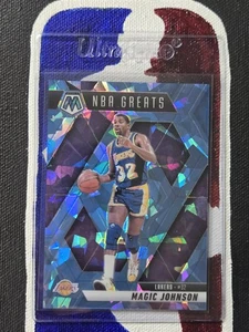 Magic Johnson- Blue Cracked Ice /125 #296- 2024-25 Panini Mosaic NBA- LA Lakers - Picture 1 of 2