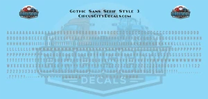 Gothic Sans Serif 3 Alphabet Letters & Numbers 1/16" 1/8" 3/16" 1/4" Water Sl... - Picture 1 of 49