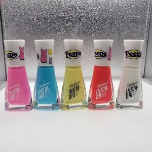 Sally Hansen PEEPS Insta-Dri Nail Polish Lot of 5 Shades Easter Collection - New - Picture 1 of 4