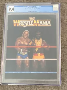 1985 WWF Wrestlemania I Official Program CGC 9.4 White Pages Hulk Hogan Mr T WWE - Picture 1 of 7