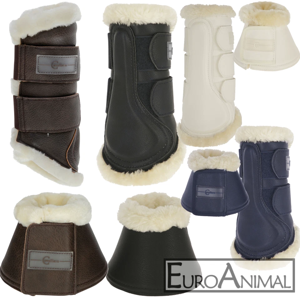 Soft-Gamaschen / Hufglocken PELISA; Kunstleder mit Kunstfell, 4 Größen, 4 Farben - Bild 1 von 1