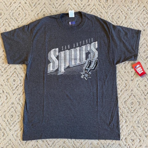 NBA San Antonio Spurs Gray  Mens Tshirt Tee Crew Neck Short Sleeve Large Cover