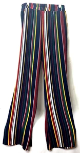 Peace Love Cake Medium Bell Bottoms Color Pin Stripes Sheer lounge pants - Picture 1 of 11
