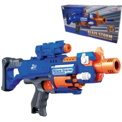 Pistola giocattolo freccette bambini Blaze Assault Blaster INCLUDE 20 proiettili freccette ragazzi esercito 45 cm - Immagine 1 di 3