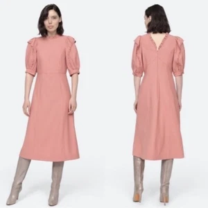 Sea New York Hayes Empire Midi Dress Rose Pink Size 2 I2 - Picture 1 of 9