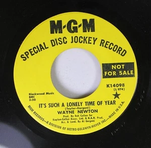 Pop Promo 45 Wayne Newton - It'S Such A Lonely Time Of Year / Country On Mgm - Picture 1 of 2