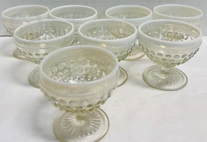 Vintage Set 1 * Sherbet Tasse * Fenton weiß opalisierend Mondstein Nagelglas * - Bild 1 von 4