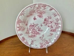 Queen’s Chelsea Toile PINK & WHITE Serving Bowl MINT Condition Swirl Earthenware - Picture 1 of 11