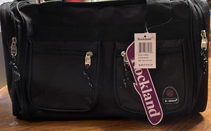 Rockland Duffel Bag, Black, 18.5 in X 10.5 in X 8.5 in NWT - Picture 1 of 3